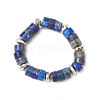 Hematite Beads & Natural Natural Lapis Lazuli Finger Rings for Women RJEW-JR00873-06-2