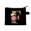 Initial Letter with Flower Cosmetic Bag PW-WG1F7F6-03-1