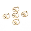201 Stainless Steel Laser Cut Pendants STAS-S105-T901-2G-2