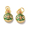 Zinc Alloy Enamel Pendants PALLOY-M210-01G-01-2