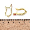Brass Micro Pave Clear Cubic Zirconia Hoop Earring Findings EJEW-C185-01G-4