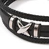 Braided Microfiber Leather Multi-strand Bracelets BJEW-B096-29P-2