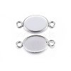 Tarnish Resistant 304 Stainless Steel Cabochon Connector Settings X-STAS-P210-12P-1