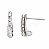 304 Stainless Steel Stud Earrings Findings STAS-N092-140-3