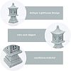 5Pcs 5 Style Chinese Pagoda Statue Stone Miniature Ornament AJEW-FH0002-53-4