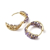 Brass Hoop Earrings for Women EJEW-F346-01G-2