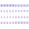 40Pcs 8 Styles K9 Glass Rhinestone Cabochons MRMJ-DC0001-02-1