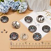 Gorgecraft 12 Sets 3 Colors Zinc Alloy Buttons BUTT-GF0001-21-3