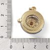 Brass Micro Pave Cubic Zirconia with Glass Pendents KK-Q815-08G-3