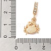 Rack Plating Alloy Rhinestone European Dangle Charms PALLOY-S189-38G-03-3