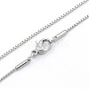 Tarnish Resistant Women's 304 Stainless Steel Box Chain Necklaces STAS-O037-84P-1