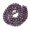Transparent Half Spray Painted Glass Beads Strands GLAA-Q110-02A-10-2