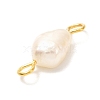 Natural Cultured Freshwater Pearl Beads Links Connectors X1-PALLOY-JF00943-02-1