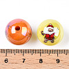 Christmas Theme AB Plating Oapque Acrylic Beads SACR-T017-05-3