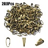 200Pcs Iron Snap on Bails IFIN-YW0003-74AB-1