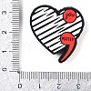 Heart Food Grade Silicone Focal Beads SIL-Q030-26A-3