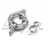 Brass Spring Ring Clasps KK-L082C-01P-3