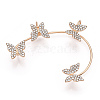 Butterfly Crystal Rhinestone Cuff Earrings for Girl Women Gift EJEW-F275-02B-G-1