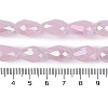 Opaque Solid Color Electroplate Glass Beads Strands EGLA-N013-J8mm-B01-4