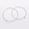 316 Surgical Stainless Steel Hoop Earrings Findings STAS-K146-039-40mm-0.8-1