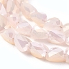 Electroplate Opaque Solid Color Glass Beads Strands EGLA-G035-B-FR05-3