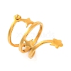 Ion Plating(IP) 304 Stainless Steel Star Finger Rings for Women RJEW-S414-24B-G-1