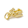 Brass Micro Pave Cubic Zirconia Charms ZIRC-F132-03G-3