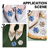 4 Pcs 2 Colors Platinum Alloy Shoe Buckle Clips ALRI-NB0001-09P-6
