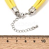 Microfiber Leather Multi-strand Cord Bracelets Makings FB-CBA983F-01P-14-3