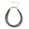 Polyester Metallic Braided Multi-strand Cord Bracelet for Bracelet Making BJEW-H642-02G-03-4