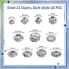 11 Styles Alloy Beads FIND-PH0025-88P-2