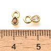 Brass Micro Pave Cubic Zirconia Charms KK-G519-01A-G-3