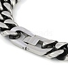 304 Stainless Steel Cuban Link Chain Bracelets for Men BJEW-B102-09AS-2