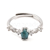 Horse Eye Natural Apatite Adjustable Rings RJEW-Q817-02P-07-2