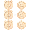 2Pcs 2 Styles Beech Wooden Bangle & Bracelet & Finger Ring & Beads Display Holder Tray AJEW-YW0001-26-1