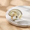 Conch Alloy Adjustable Rings for Women RJEW-B108-03KCG-2