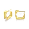 Rack Plating Brass Square Stud Earrings EJEW-G322-06MG-3