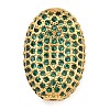 Rack Plating Brass Micro Pave Cubic Zirconia Charms KK-G513-74A-03G-1