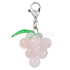 Grape Natural Rose Quartz Pendant Decoration HJEW-TA00293-03-1