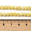Natural Yellow Jade Beadd Strands G-A274-A01-4mm-5
