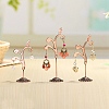3Pcs 3 Sizes Flower Alloy with Iron Dangle Earrings Display Stands PW-WG94325-01-1