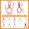 20Pcs 10 Colors Spray Painted Zinc Alloy Swivel Clasps FIND-SP0005-53-2