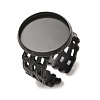 Woven Bezel 304 Stainless Steel Cuff Ring Components SA-CBAD8FA-01EB-05-1