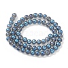 Transparent Electroplate Glass Beads Strands GLAA-T032-T6mm-C03-2