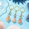 Natural Shell Pendant Keychains KEYC-JKC01094-04-2