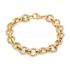 304 Stainless Steel Rolo Chain Bracelets for Women Men BJEW-F488-44G-4