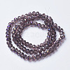 Electroplate Transparent Glass Beads Strands X-EGLA-A034-T4mm-F09-2