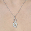 Non-Tarnish 201 Stainless Steel Hollow Snake Pendant Necklace NJEW-OY001-93-1