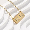 304 Stainless Steel Number 11:11 Pendant Necklaces NJEW-NH0002-01G-06-1