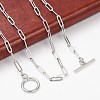 Non-Tarnish Unisex 304 Stainless Steel Paperclip Chain Necklaces X-NJEW-H215-04P-3